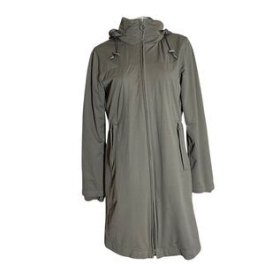 Athleta Olive Tear Away 45340 Removable Hood Athletic Jacket